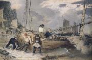 Fishermen hauling out ready to put to sea (mk47) John Augustus Atkinson